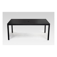 Metal Slat 6-Person Indoor/Outdoor Dining Table Black - Threshold™