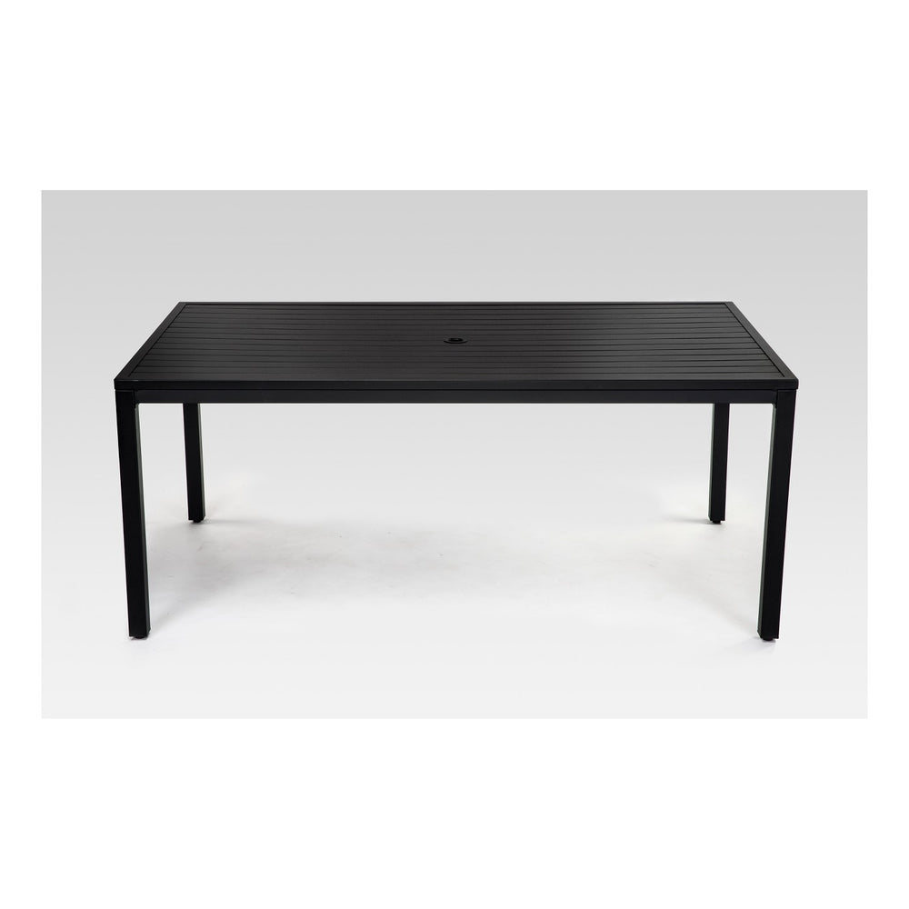 Metal Slat 6-Person Indoor/Outdoor Dining Table Black - Threshold™