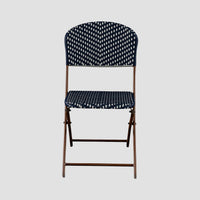 French Café Wicker Folding Patio Bistro Chair - Navy/White - Threshold™