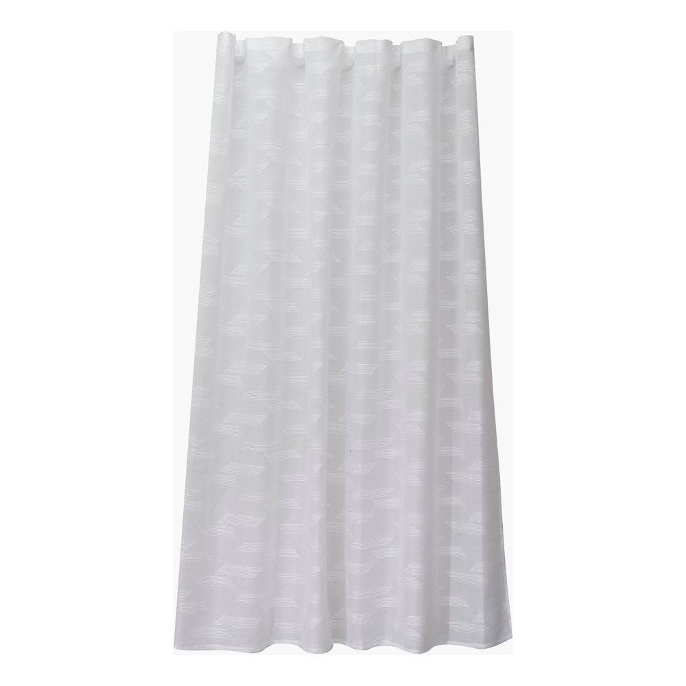 Herringbone Woven Shower Curtain Winter White - Pr