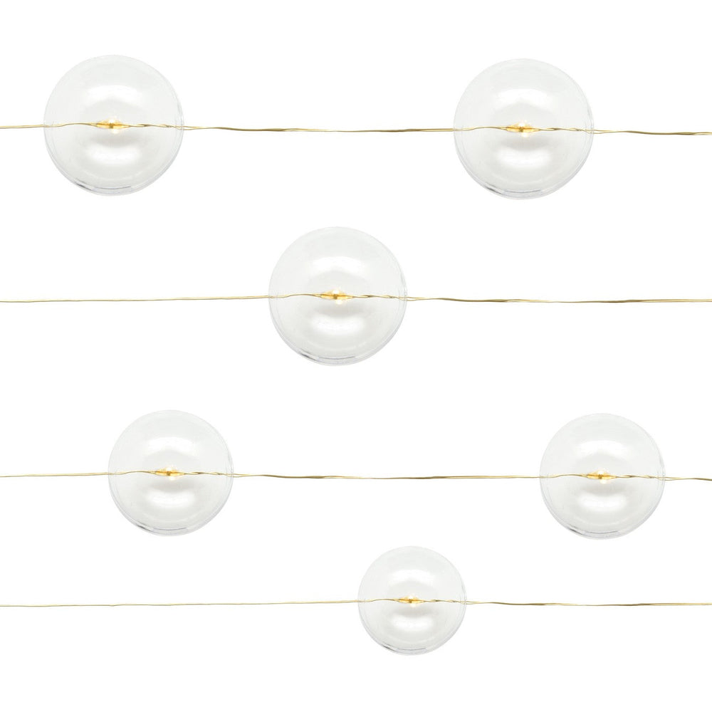 25ct Outdoor LED Mini String Lights Clear Globes -