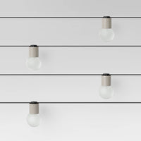 10ct Outdoor String Lights G40 Frosted White Bulbs Concrete Collar - Project 62™