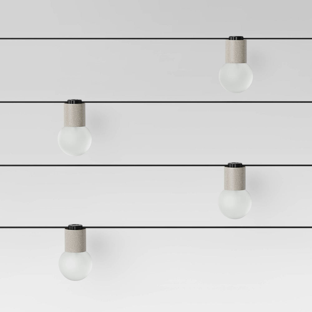 10ct Outdoor String Lights G40 Frosted White Bulbs Concrete Collar - Project 62™
