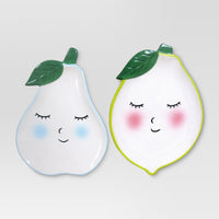 Lemon and pear plate Wall décor-2 pack - Thre