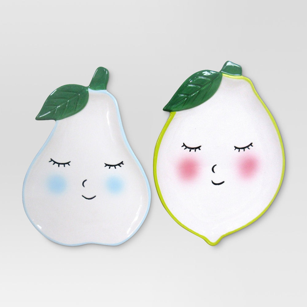 Lemon and pear plate Wall décor-2 pack - Thre