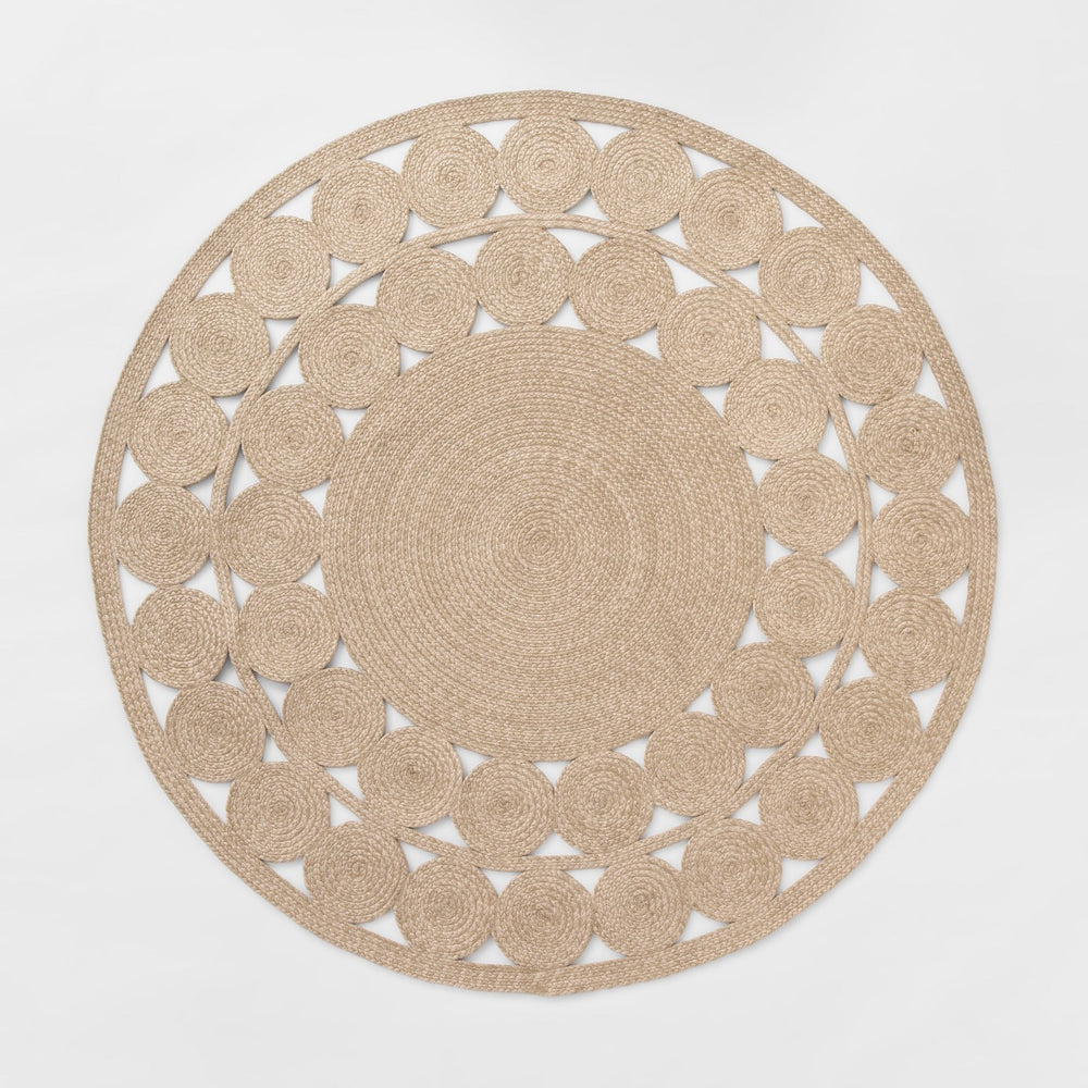 6' Round Woven Outdoor Rug Natural - Opalhouse