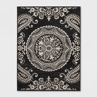 5' X 7' Medallion Outdoor Rug Charcoal - Opalhouse™