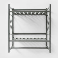 Square Tube Decorative Wall Shelf Brushed Nickel -
