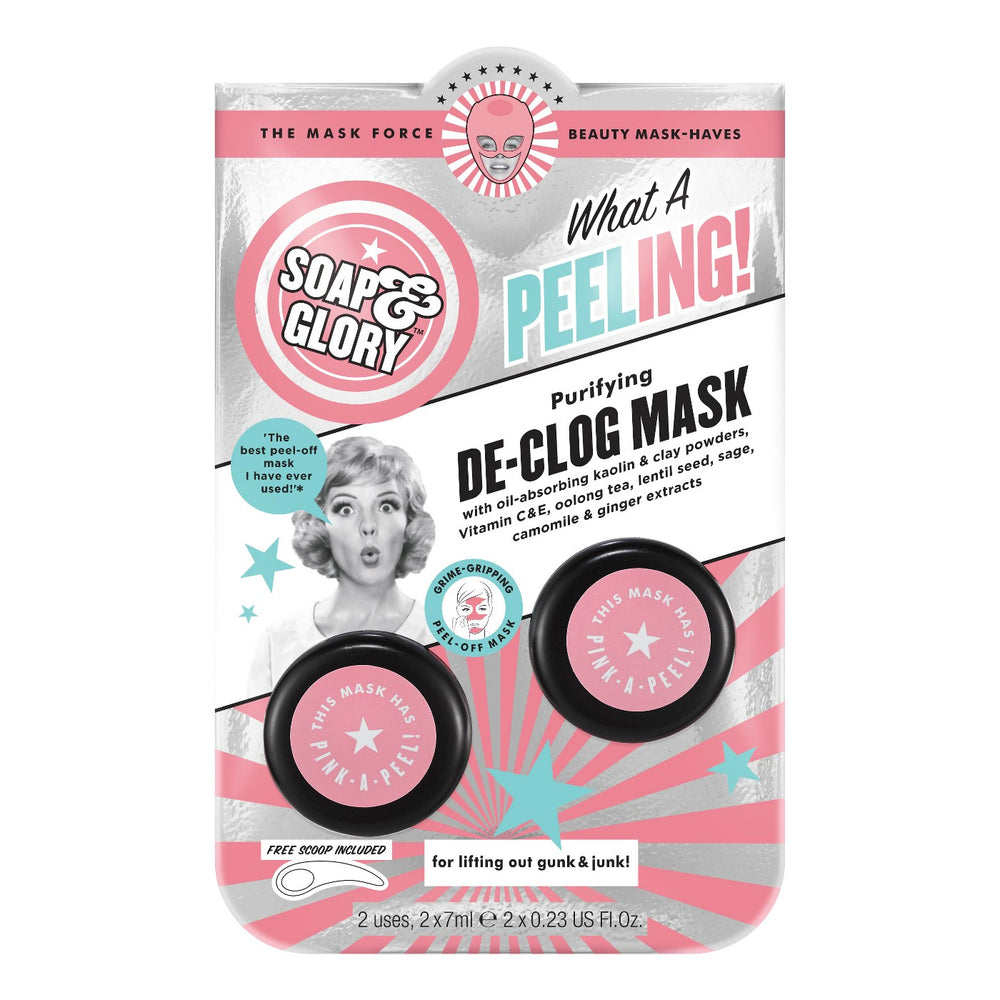 Soap & Glory What A Peeling De-Clog Face Mask - 2 x .23oz