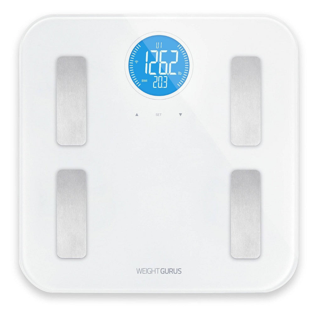 Wifi Plastic/Glass Personal Scale White - Weight Gurus
