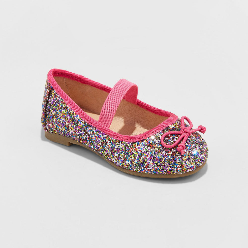 Toddler Girls' Lily Glitter Ballets - Cat & Jack