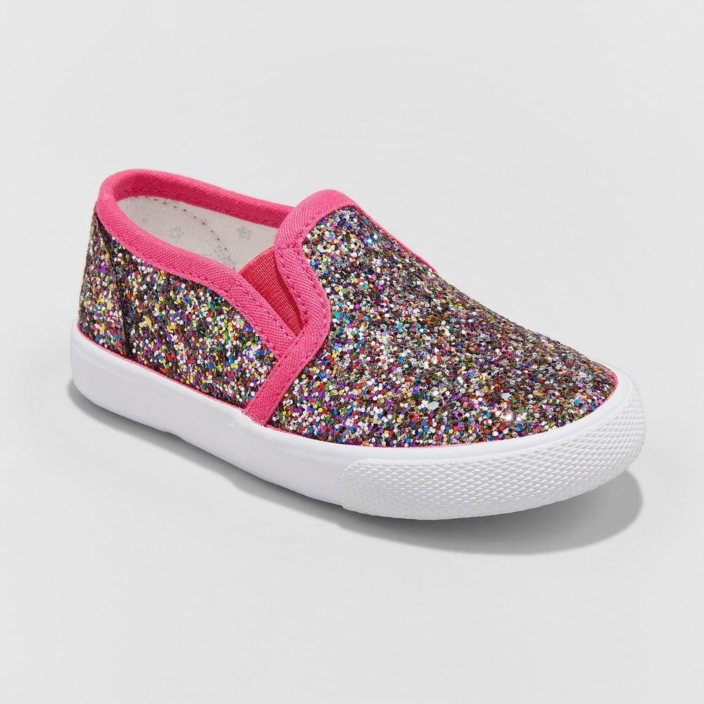 Toddler Girls' Madigan Slip on Glitter Sneakers wi