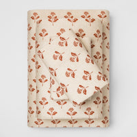 King Fall Flannel Sheet Set Orange Leaf - Threshol