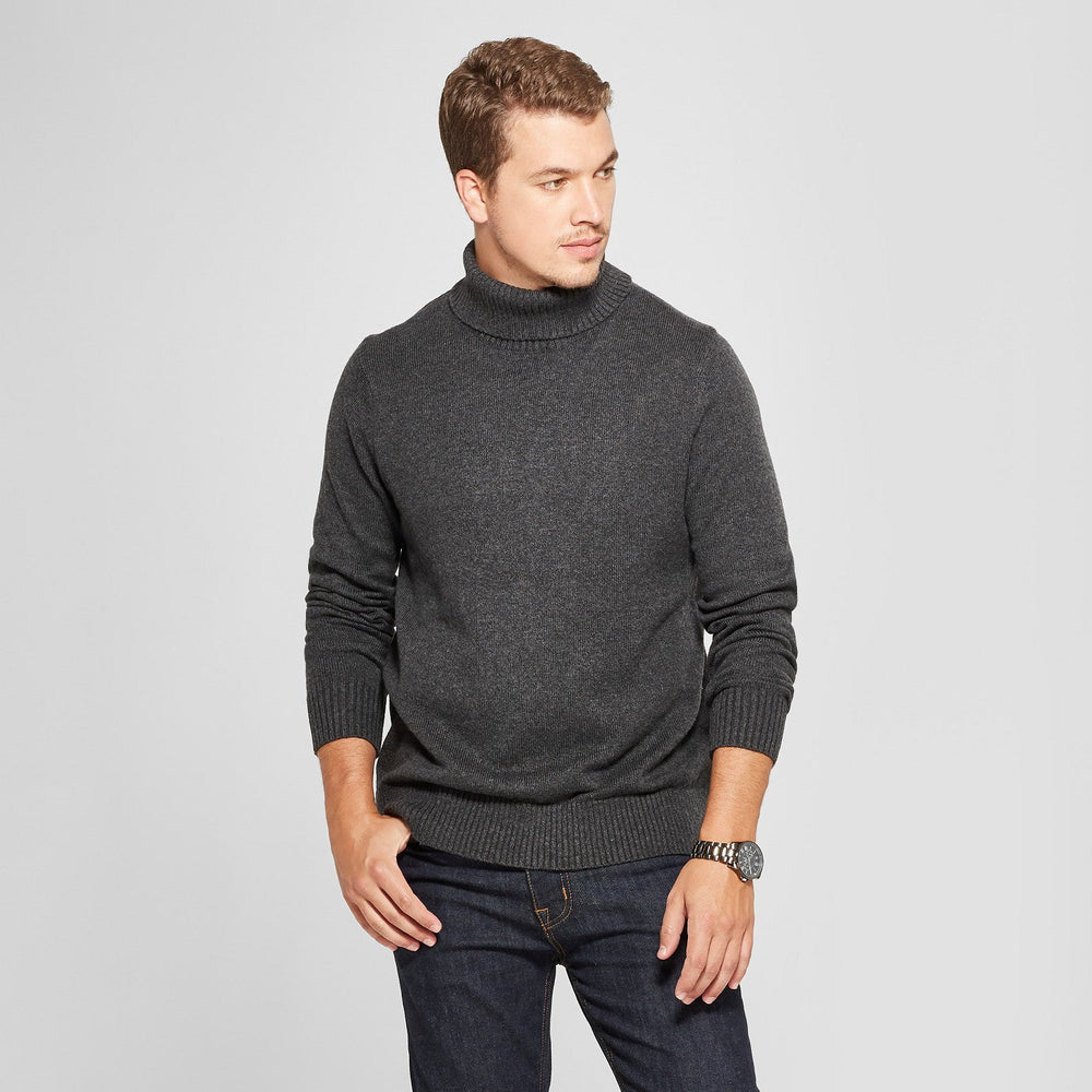 Men's Casual Fit Long Sleeve Turtleneck Pullover S