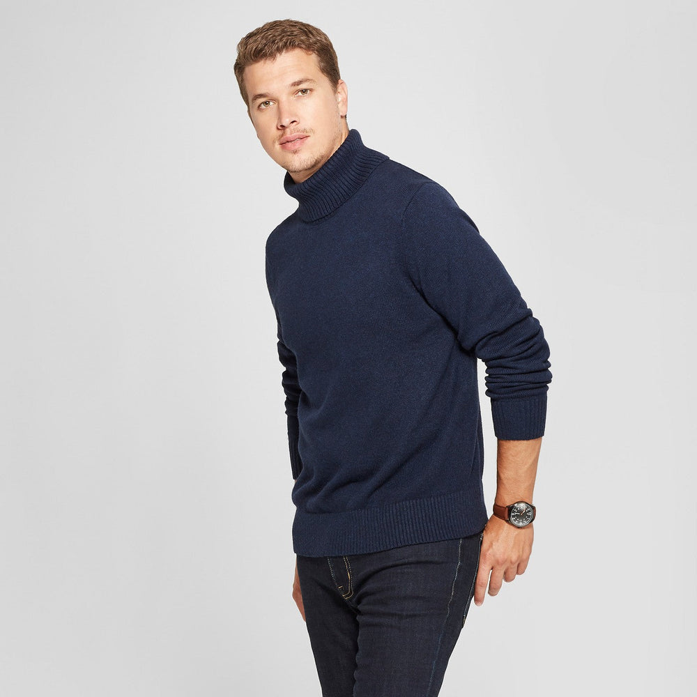 Men's Casual Fit Long Sleeve Turtleneck Pullover S