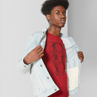 Men's Destructed Denim Trucker Jacket - Original U