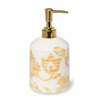 Floral Ceramic Soap Dispenser Yellow - Threshold
