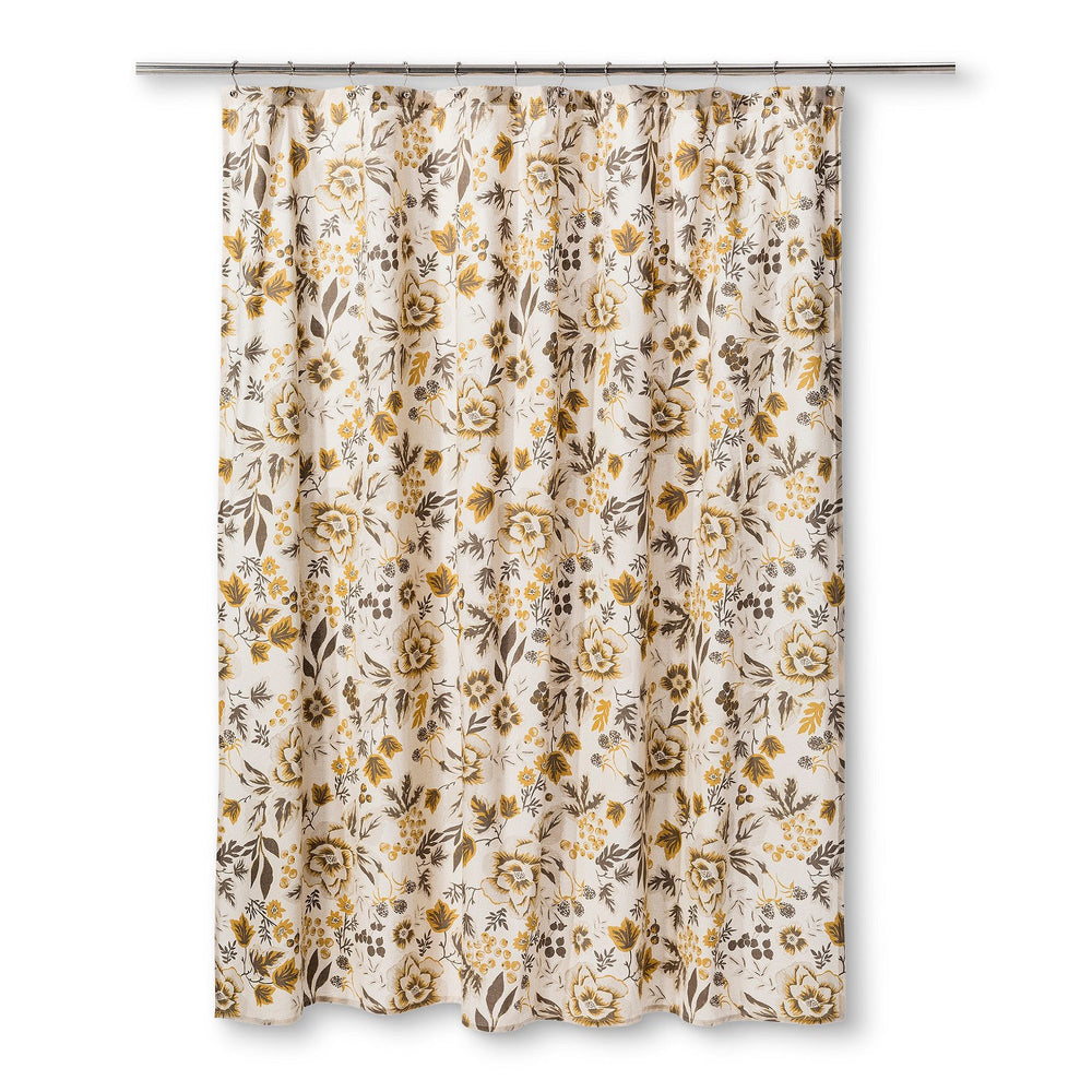 Floral Shower Curtain Sour Cream - Threshold