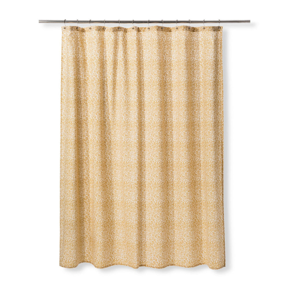 Botanical Leaf Shower Curtain Sour Cream - Thresho