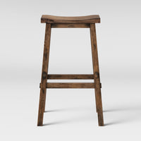 Halifax Farmhouse Wood Barstool Brown - Threshold&