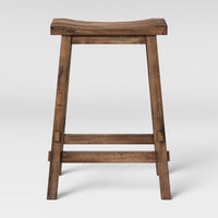 Halifax Farmhouse Wood Counter Stool Brown - Thres