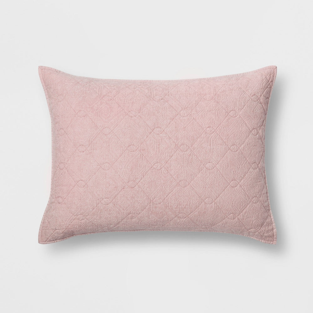 Standard Chenille Sham Mauve - Threshold