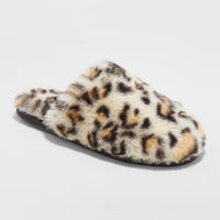 Women's Khloe Faux Fur Brown Scuff - Xhilaration