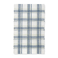 32"x20" Checks Bath Rug True White - Threshold15