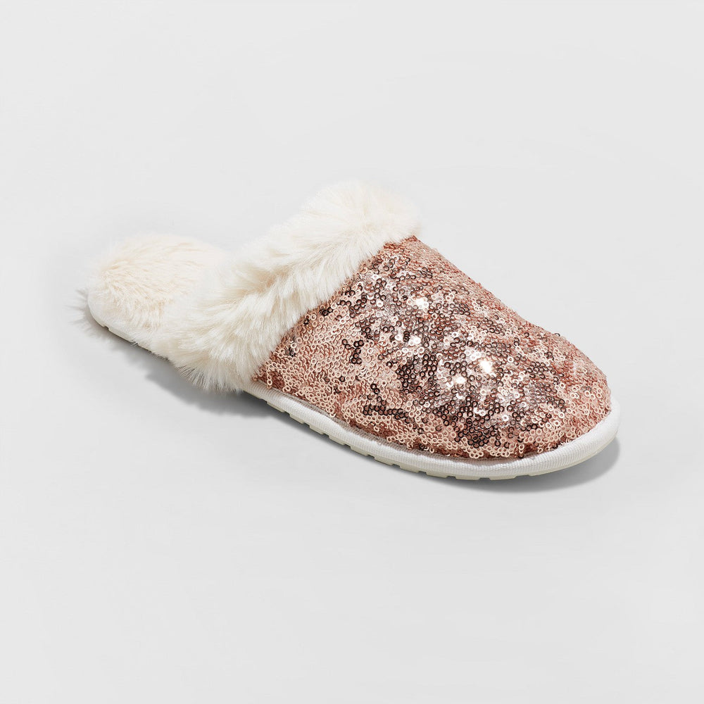 Women's Vikki Sequin Scuff Slipper - Xhilaration