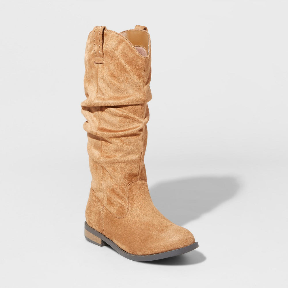 Girls' Evi Microsuede Scrunch Tall Fashion Boots -