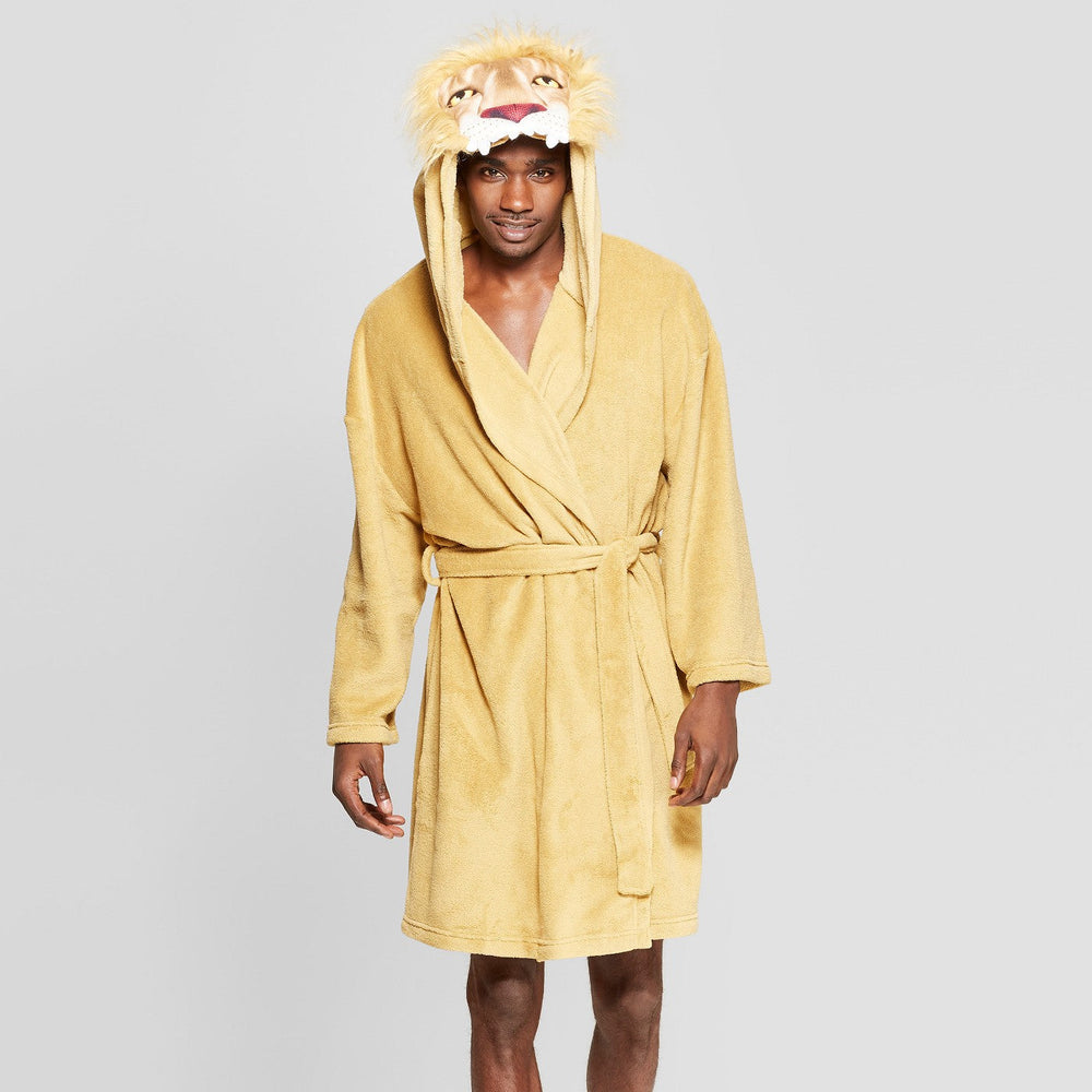 Men's Lion Robe - Brown S/M