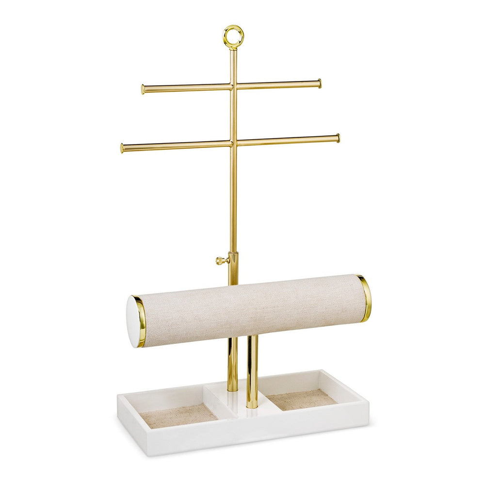 Jewelry Bracelet Bar and Stand Gold/White -West Em