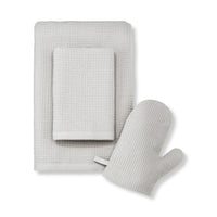 Cotton Waffle Towel Set Milestone Gray - Threshold
