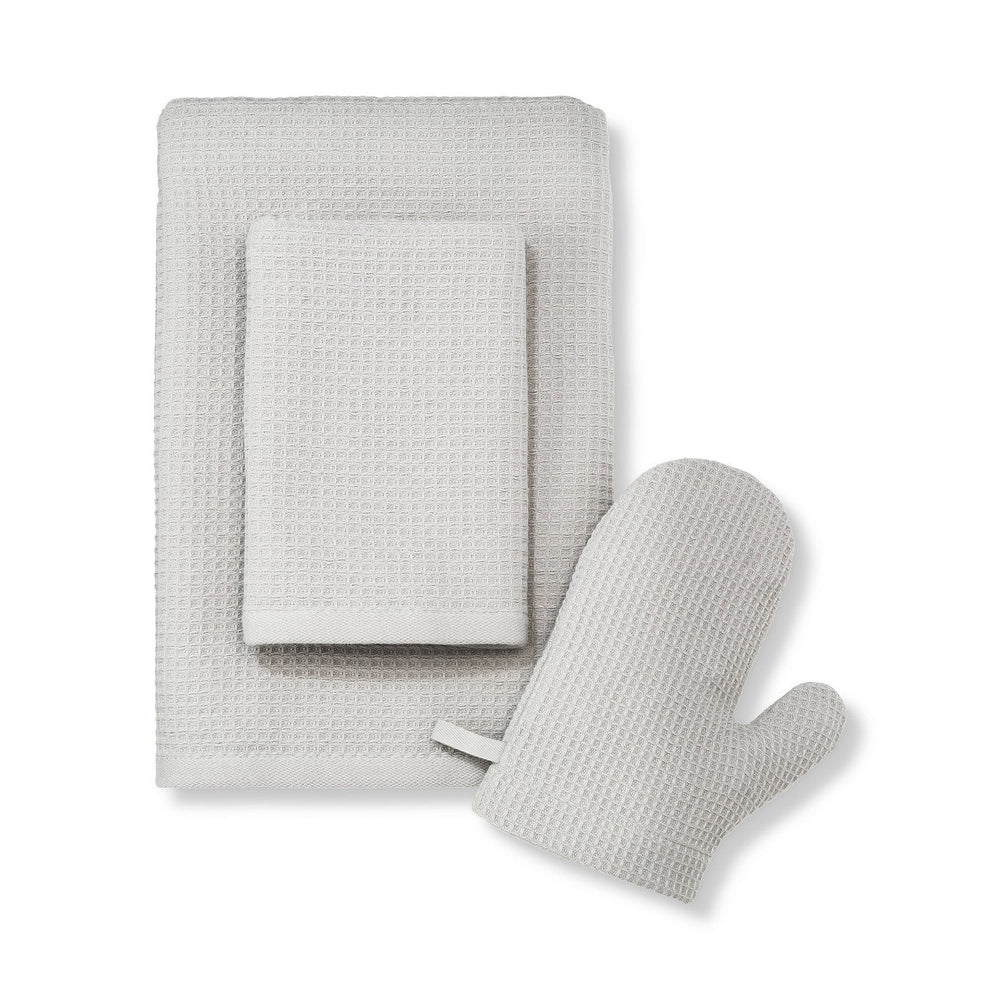 Cotton Waffle Towel Set Milestone Gray - Threshold