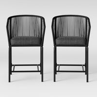 Standish 2pk Bar Height Patio Chair Charcoal - Project 62™