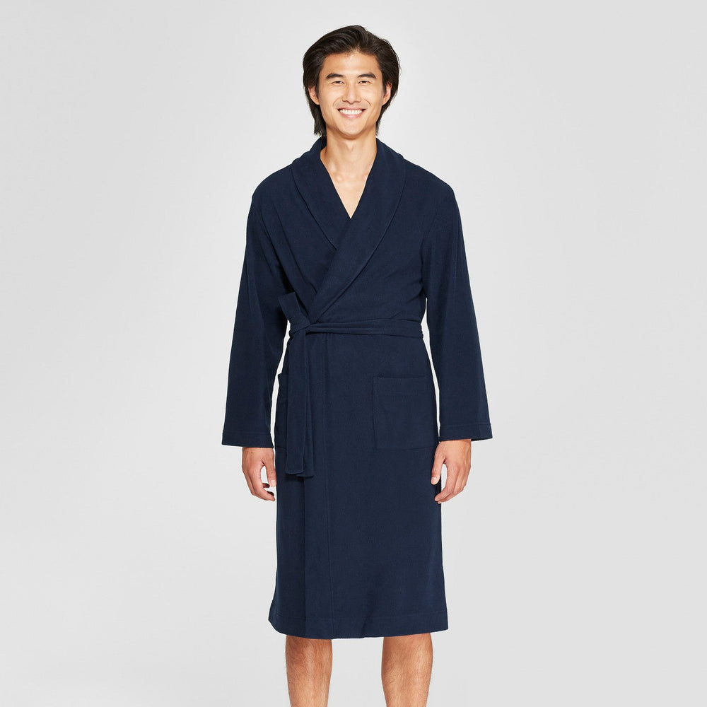 Men's Microfleece Robe - Goodfellow & Co Blu