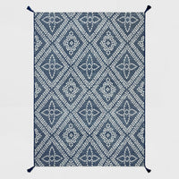 5' x 7' Dot Diamond Outdoor Rug Blue - Threshold™