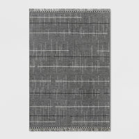 7' x 10' Linden Stripe Outdoor Rug Gray - Project 62™