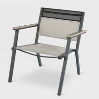 Split Sling Patio Stack Chair Gray - Project 62™