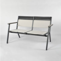 Split Sling Patio Stack Bench Gray/Linen - Project