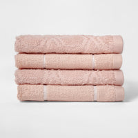 Woven Pattern Washcloth Peach - Project 62