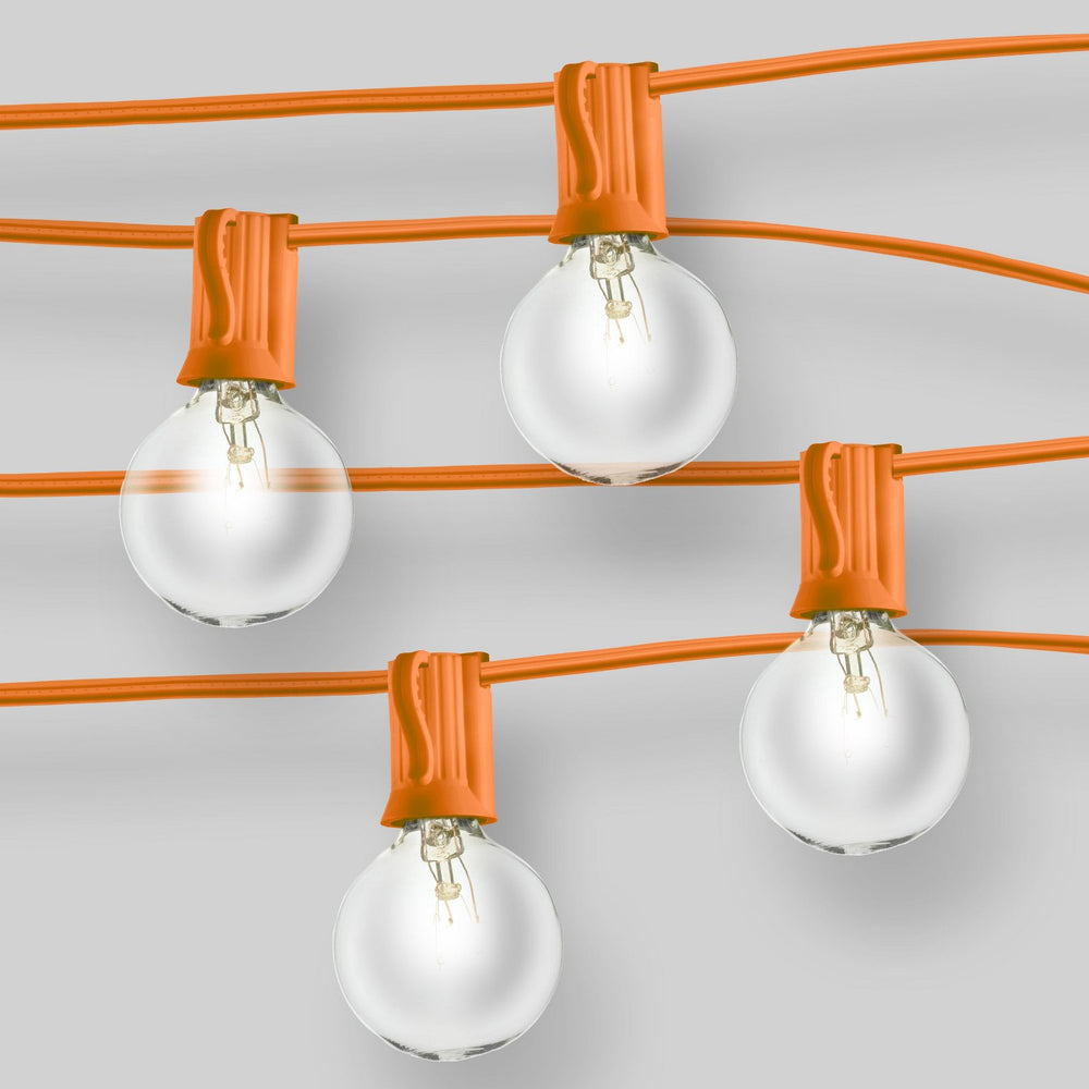 20ct Outdoor String Lights G40 Clear Bulbs - Orange Wire - Room Essentials™