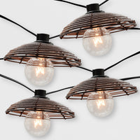 10ct Outdoor Woven Hood String Lights - Opalhouse™