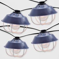 10ct Outdoor Cage String Lights Navy - Threshold&#