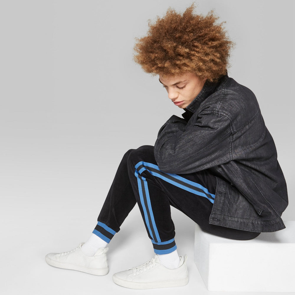 Men's Casual Fit Ankle Length Mid-Rise Velour Jogg