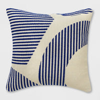 Square Curve Stripe Outdoor Pillow Blue - Project 62™