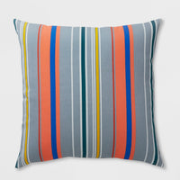 Oversize Square Avenue Stripe Outdoor Pillow Gray - Project 62™