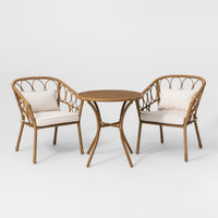Britanna 3pc Patio Bistro Set - Natural/Linen - Opalhouse