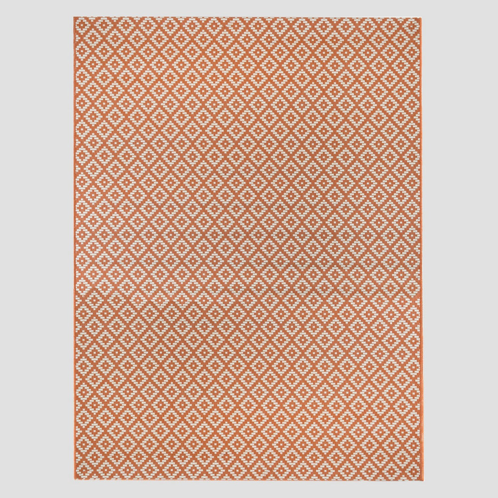 7' x 10' Geo Diamond Outdoor Rug Terracotta - Threshold™