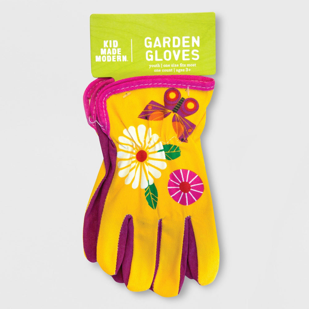 Butterfly Gardening Gloves Pink One Size - Kid Made Modern